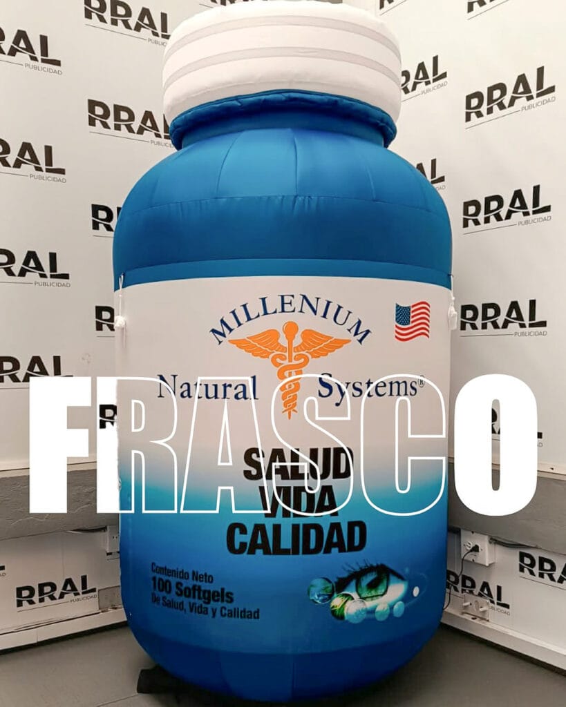 Frasco azul de millenium
