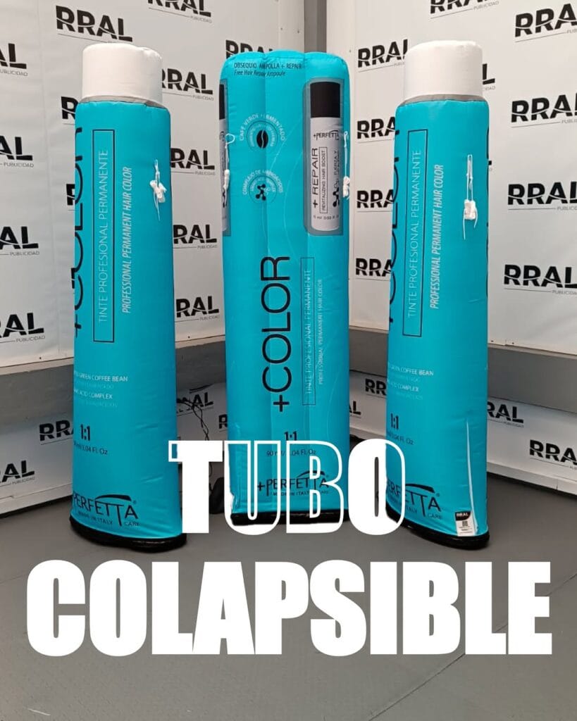 Tubo colapsable cyan oscuro de +color
