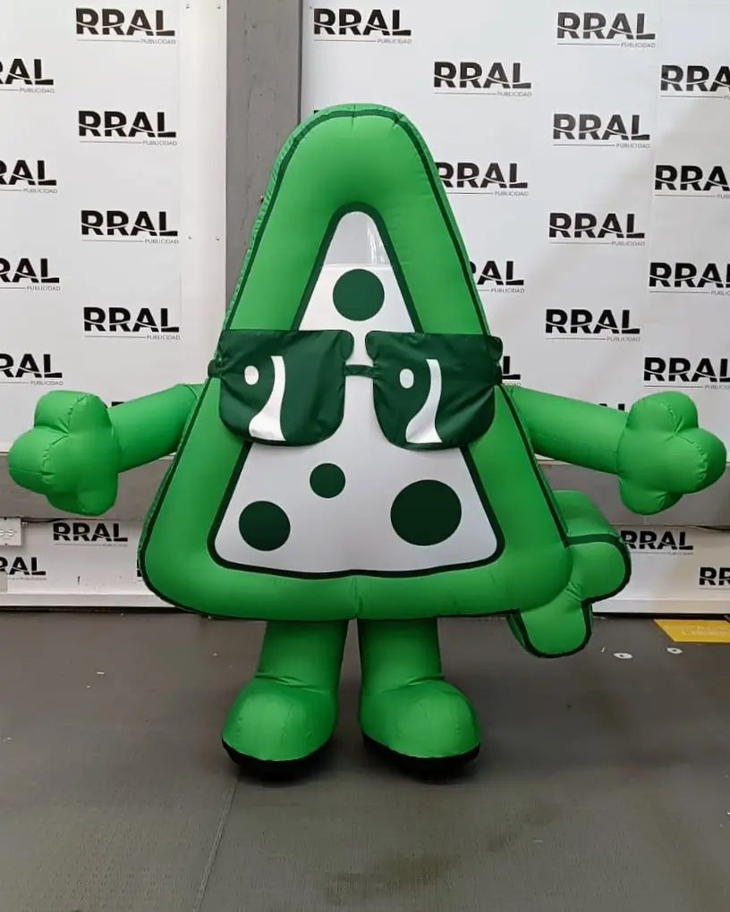 Disfraz inflable publicitario de sandía verde