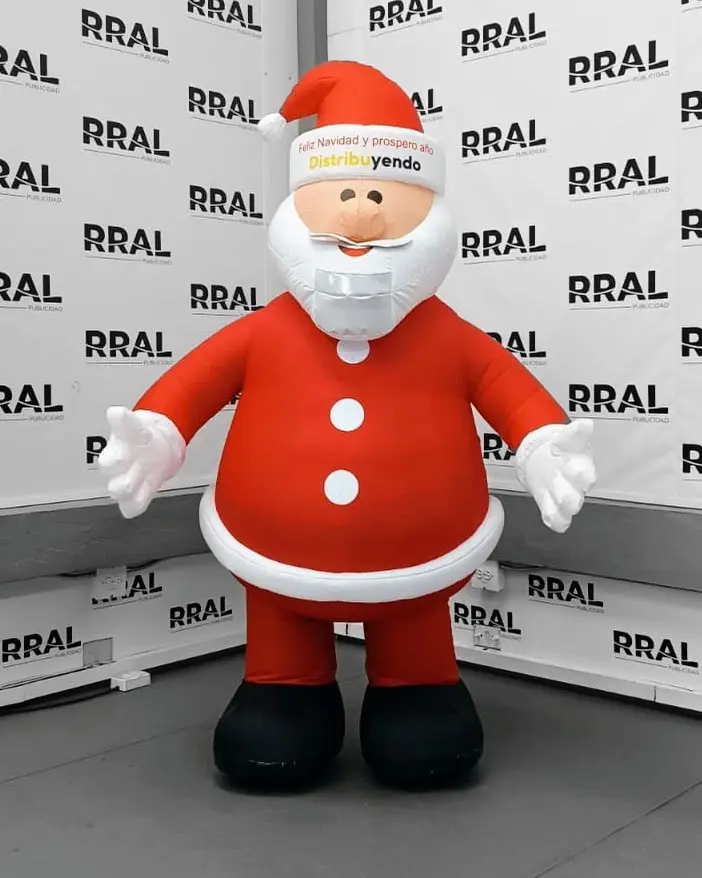 Disfraz inflable publicitario de Papá Noel